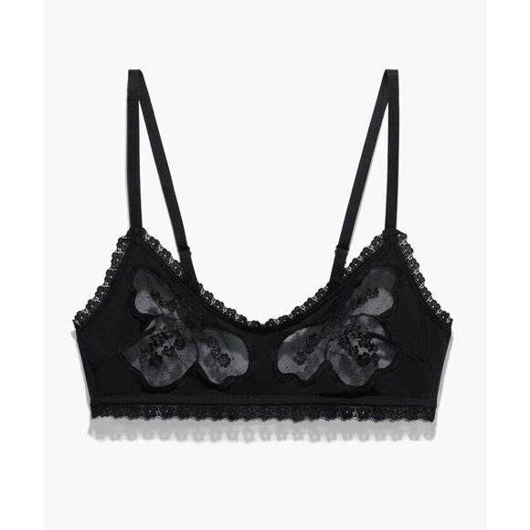 Savage Other - Savage X Fenty Women's A Peek Behind The Lace Bralette Black Small